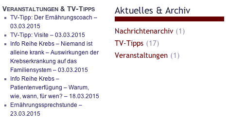 Beispiele für Aktualisierungen Beispiele für Aktualisierungen