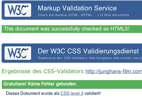 W3C Validierung Validierung